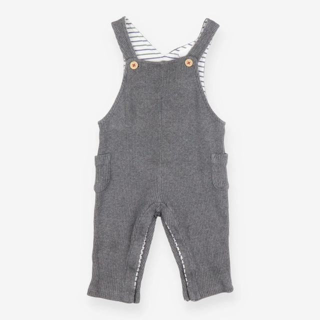 Knit cord dungarees grey