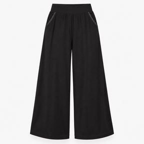 Trousers Wide Leg Elasticated Waist Black