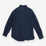 Navy Linen Button Back shirt