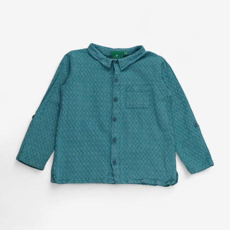 Shirt Teal with Diamond Stitch