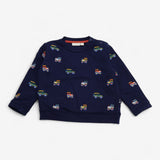 Sweatshirt navy small vehicles