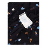 Black Multicolour Spot Twist Front Jersey Dress