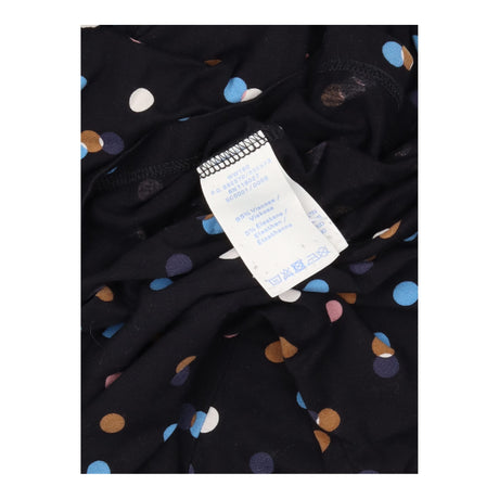Black Multicolour Spot Twist Front Jersey Dress