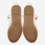 Ballet Shoes Cream Mesh Pattern 