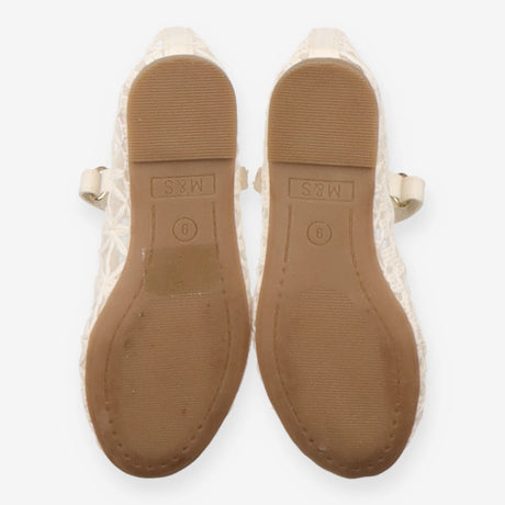Ballet Shoes Cream Mesh Pattern 