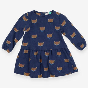 Dress Jersey Blue Fox Faces