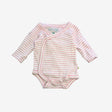 Wrapover Pink Stripe Bodysuit