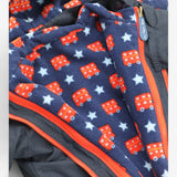 Coat 4 in 1 Raincoat with Red Bus & Star Fleece Li