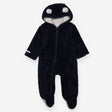 Navy Fleece Pramsuit Star Lining