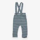 Leggings with Braces Teal Striped