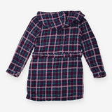 Dressing Gown Purple Teal Check Star Print Hooded