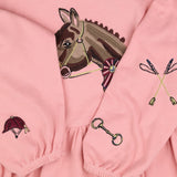 Dress Pink Horse embroidery 