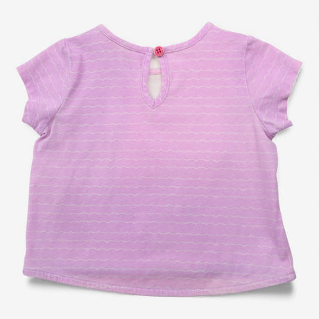 T-shirt purple waves seahorse