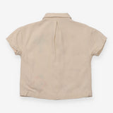 Shirt Beige Stitched Summer Appliques