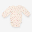 Bodysuit long sleeve white floral