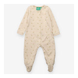 Sleepsuit cream pink flower