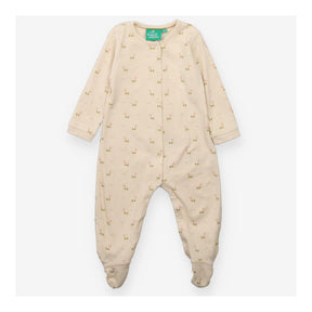 Sleepsuit cream pink flower