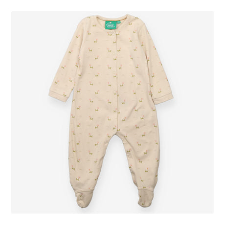 Sleepsuit cream pink flower