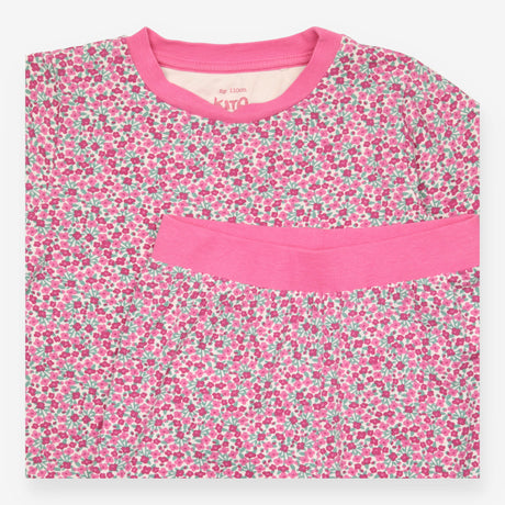 Pyjamas pink floral jersey
