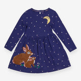 Purple Dress with Bunnies and Stars