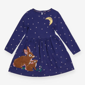 Purple Dress with Bunnies and Stars