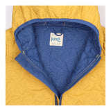 Coat yellow blue lining sewn stars