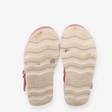 Coral pink leather shoes