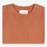 Brown Ribbed Bodysuit 