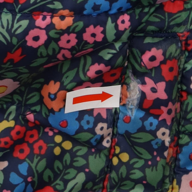 Reversible navy floral coat