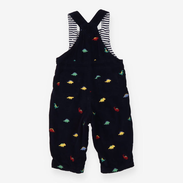 Navy Corduroy Dinosaur Dungarees
