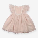 Party Dress Pink Floral Frill
