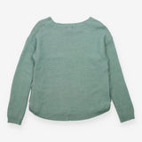 Mint Green Textured Knit Jumper With Side Buttons