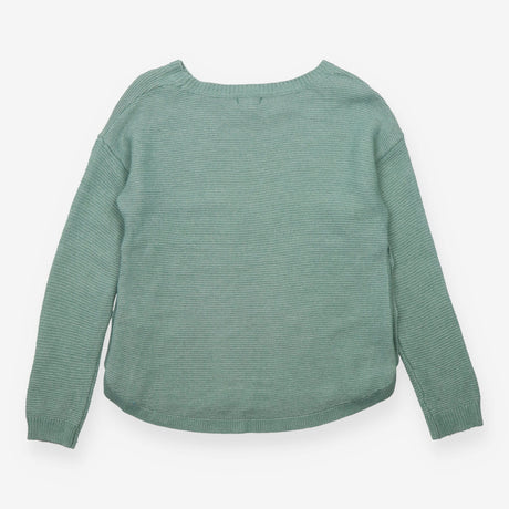 Mint Green Textured Knit Jumper With Side Buttons