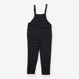 Lila Black Triangle Print Organic Dungarees