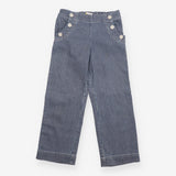 Trousers blue white stripe