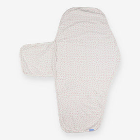Swaddle white with pink flowers