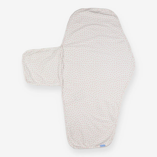 Swaddle white with pink flowers
