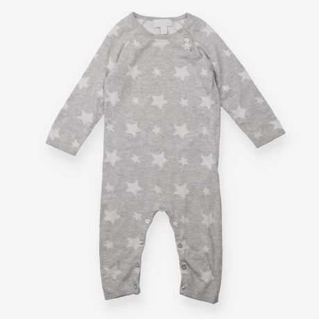 Romper knit grey white stars