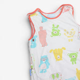 Sleeping bag white bears orange edging 2.5tog