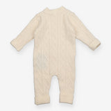 Knit Romper Cream with Buttons