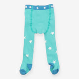 Tights green and blue with white stars
