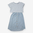 Two-in-One Maternity Nursing Dress Blue Stripe