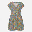 Multicolour Floral Dress Button Front V Neck