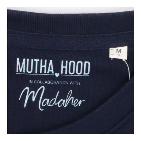 Navy crewneck floral embroidered strong girls club