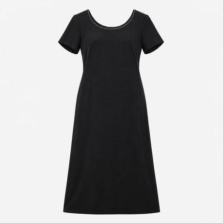 Dress Vintage St Michael Embellished Neck Short Sl