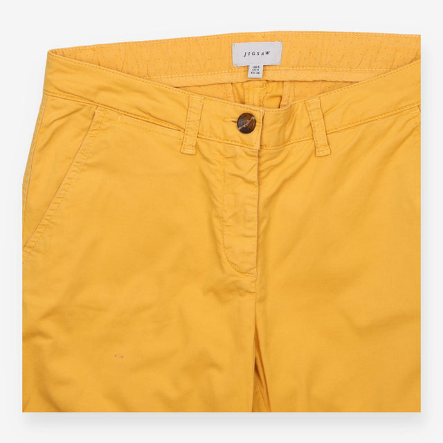 Cotton Stretch Chino Trousers Ochre Mustard Yellow