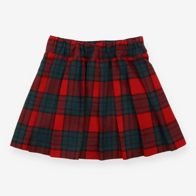 Skirt red green check kilt