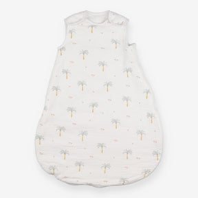 Sleeping bag white with palm trees