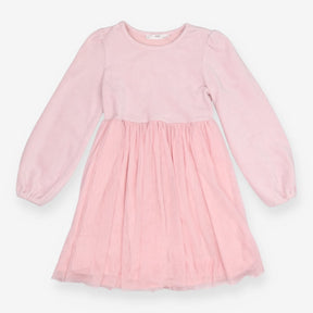 Ballerina Dress Pink Velour and Tulle