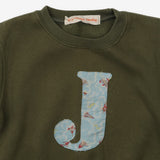 Sweatshirt green floral J